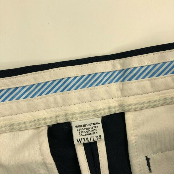 FJ Footjoy 34 x 34 (Fit 34W 31L) Mens Athletic Active Golf Blue Pants - Picture 7 of 8